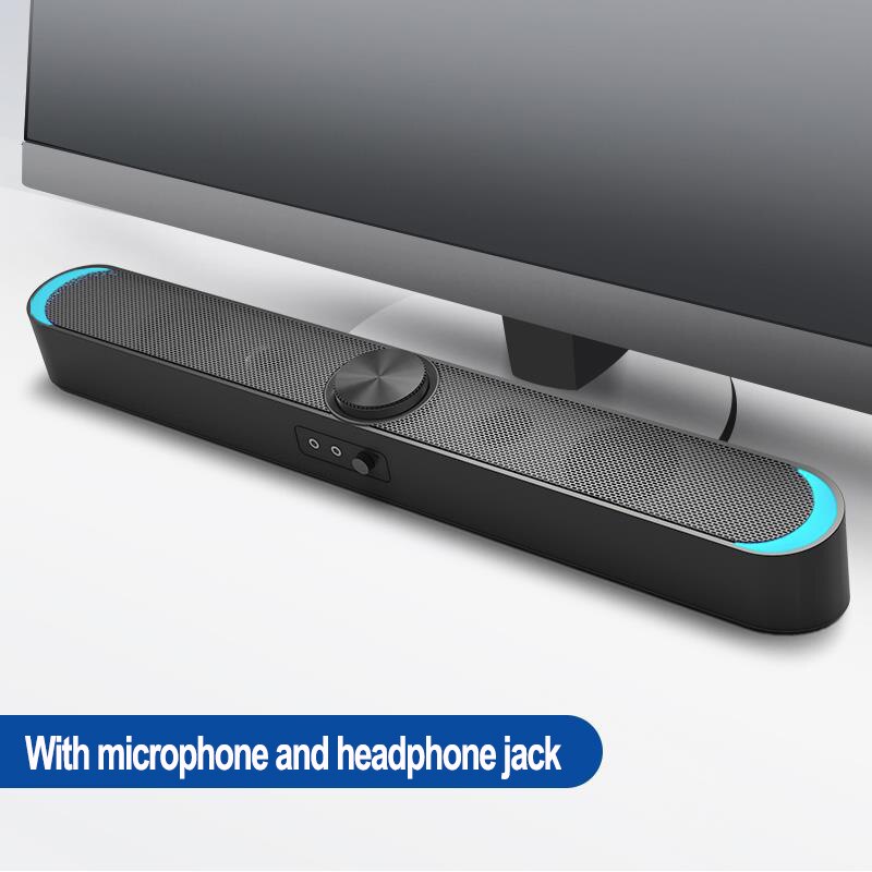 Bluetooth USB Wired Computer Speaker Bar Stereo Subwoofer Bass speaker Surround Sound Box for PC Laptop phone Tablet with Mic: SADA-V198-B-K