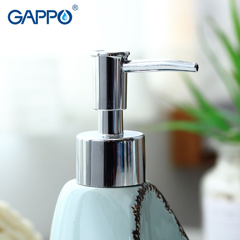 GAPPO liquid soap dispensers Bathroom liquid soap pump Ceramic Emulsion Bottle Bath Ceramic accessories liquid