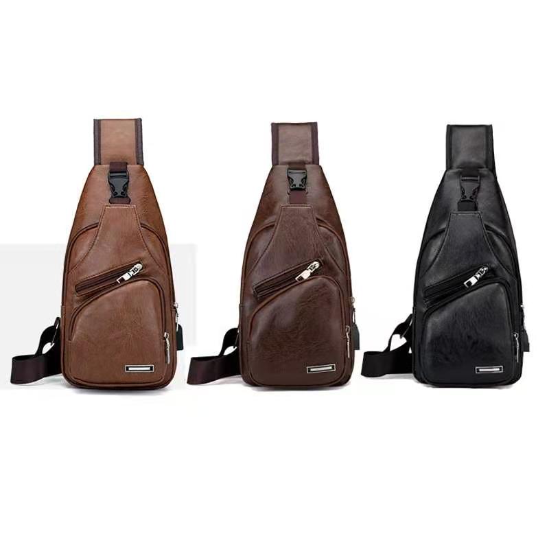 Men Anti-theft Crossbody Bags support USB Charging Waterproof Trip Chest Bag Tote Shoulder Messenger Bag Men Phone Purse