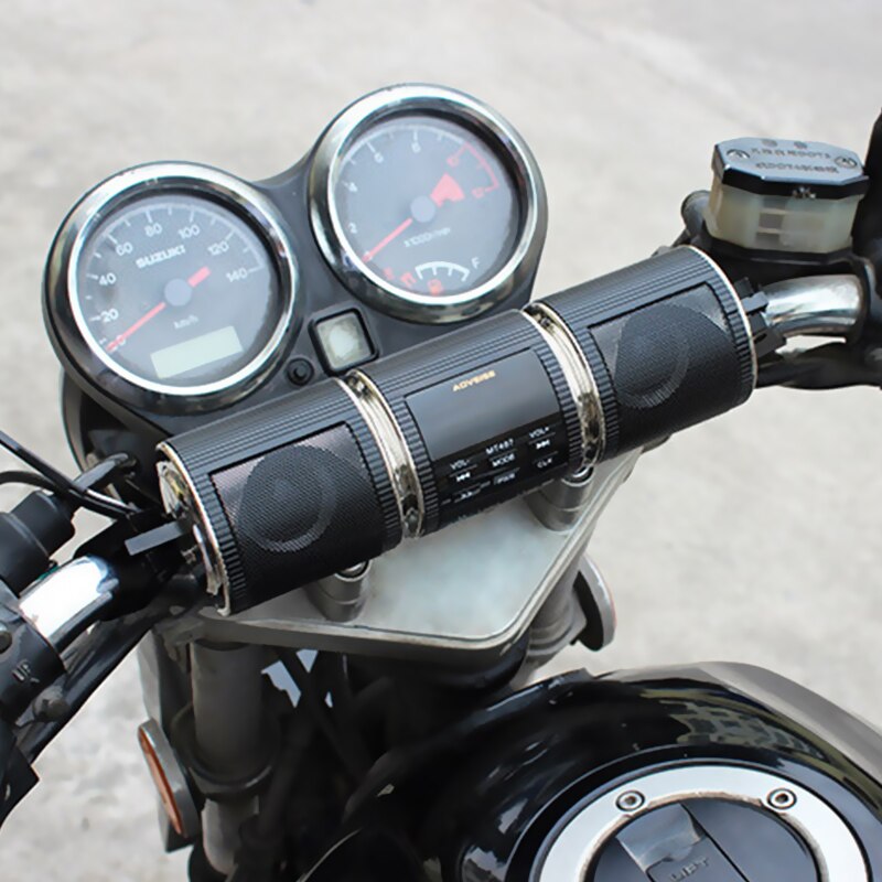 MT487 Motorcycle FM Radio Car Bluetooth Stereo Music Player Waterproof Anti-theft with USB Mp3 AUX Interface Display Screen