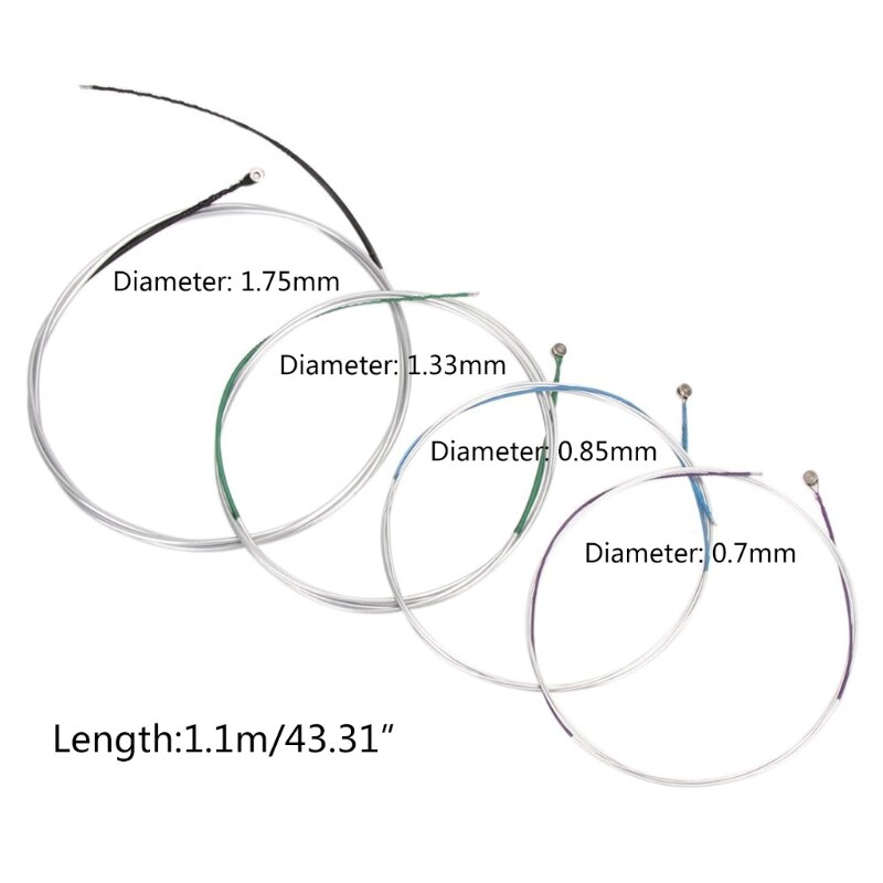 Durable Cello Strings 4/4 Full Set A D G C Practice String Steel Core with Alloy Winding for Beginner Enthusiast