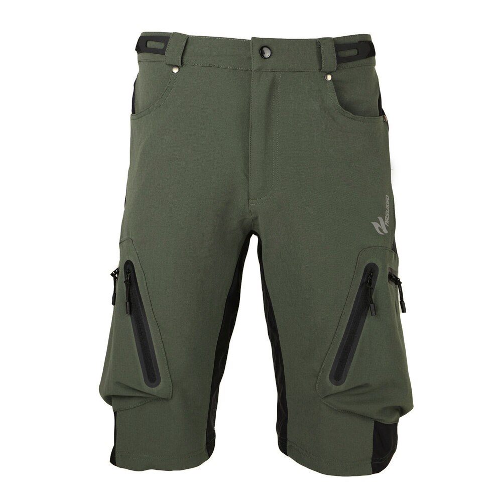 Arsuxeo Baggy Shorts MTB Fiets Shorts Ademend Losse Fit Sporten Fietsbroek met Ritssluiting Zakken