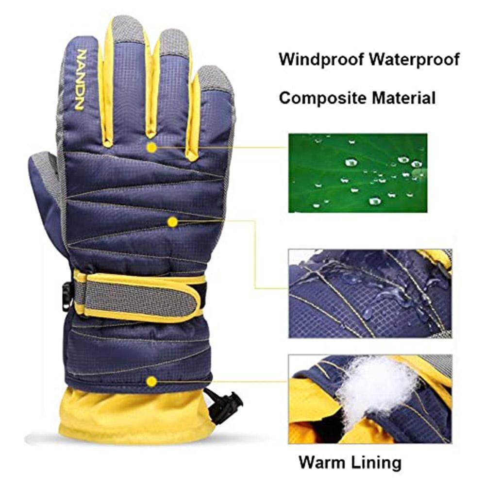 Unisexe hiver Tech coupe-vent imperméable gants temps Ski froid gant dans les mains coupe-vent gants