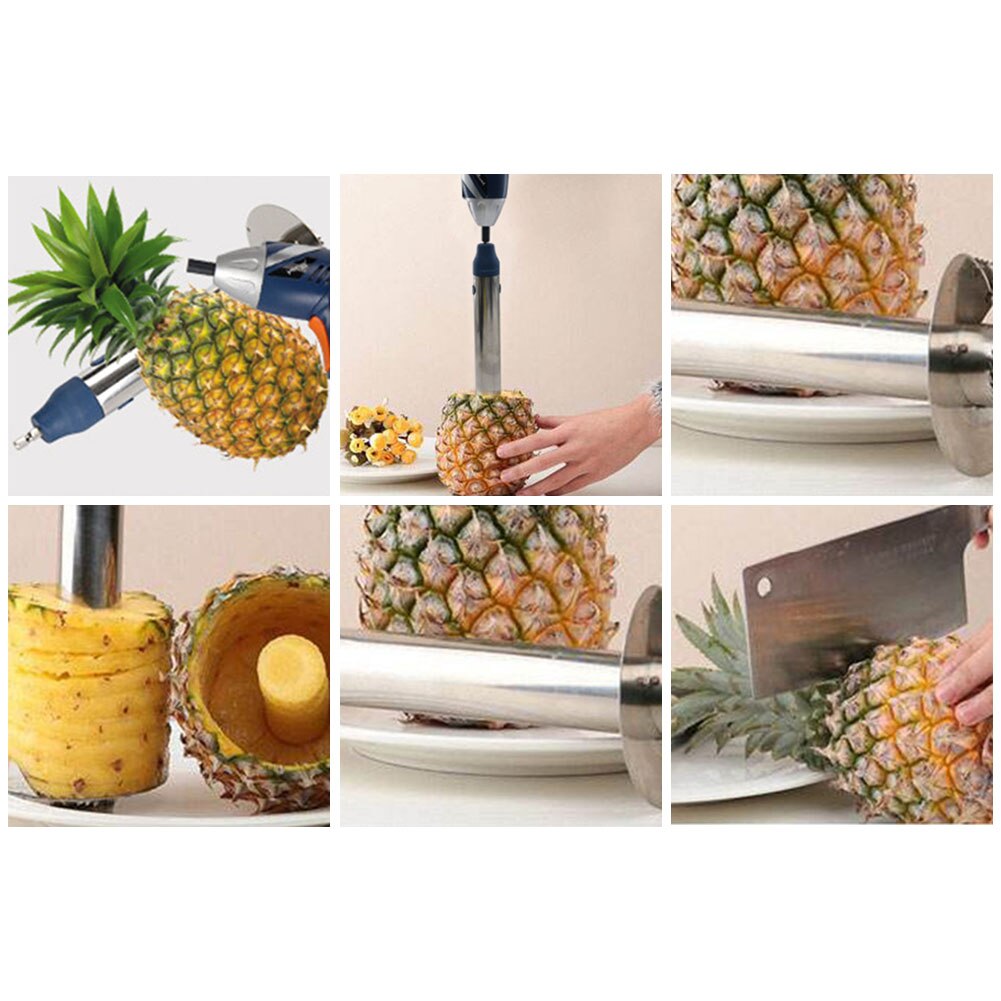 Lichtgewicht Praktische Core Remover Rvs Sterke Gelaste Sharping Elektrische Boor Snijden Fruit Ananas Makkelijk Schoon Veilig