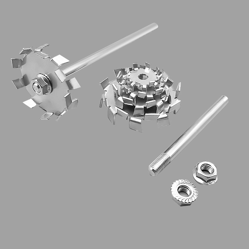 1pcs lab stainless steel dispersion plate paddle, dispersion disk dispersing machine blade with agitating stirring rod