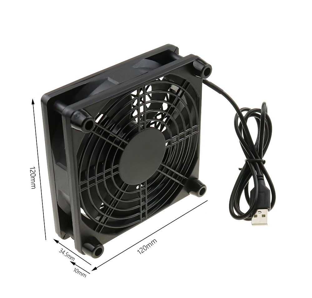 Router Koelventilator Diy Pc Cooler Tv Box Draadloze Stille Stille Dc 5V Usb Power 120 Mm 240 Mm fan 12 Cm W/Schroeven Beschermende Netto