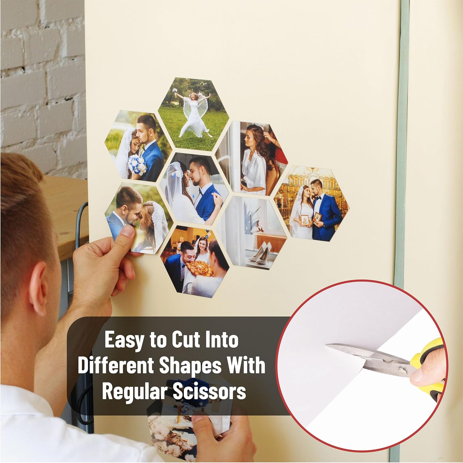 Writable Self-Adhesive Magnetic Sheets Flexible Rubber Cuttable Magnets for Wall Refrigerator Photo Pictures Crafts Stickers