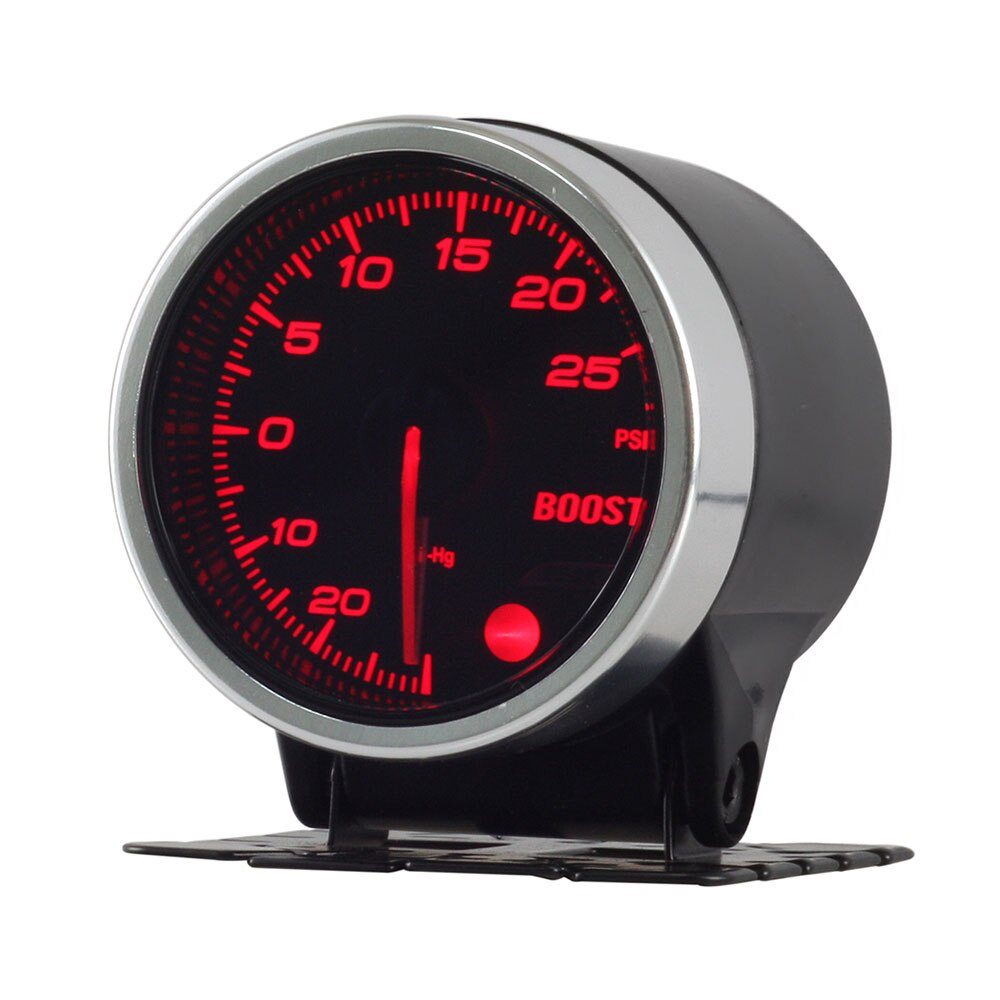 52Mm Boost Gauge -30-30PSI Boost Meter Met Elektronische Sensor 7 Kleuren Backlight Smoke Lens Stappenmotor 12V