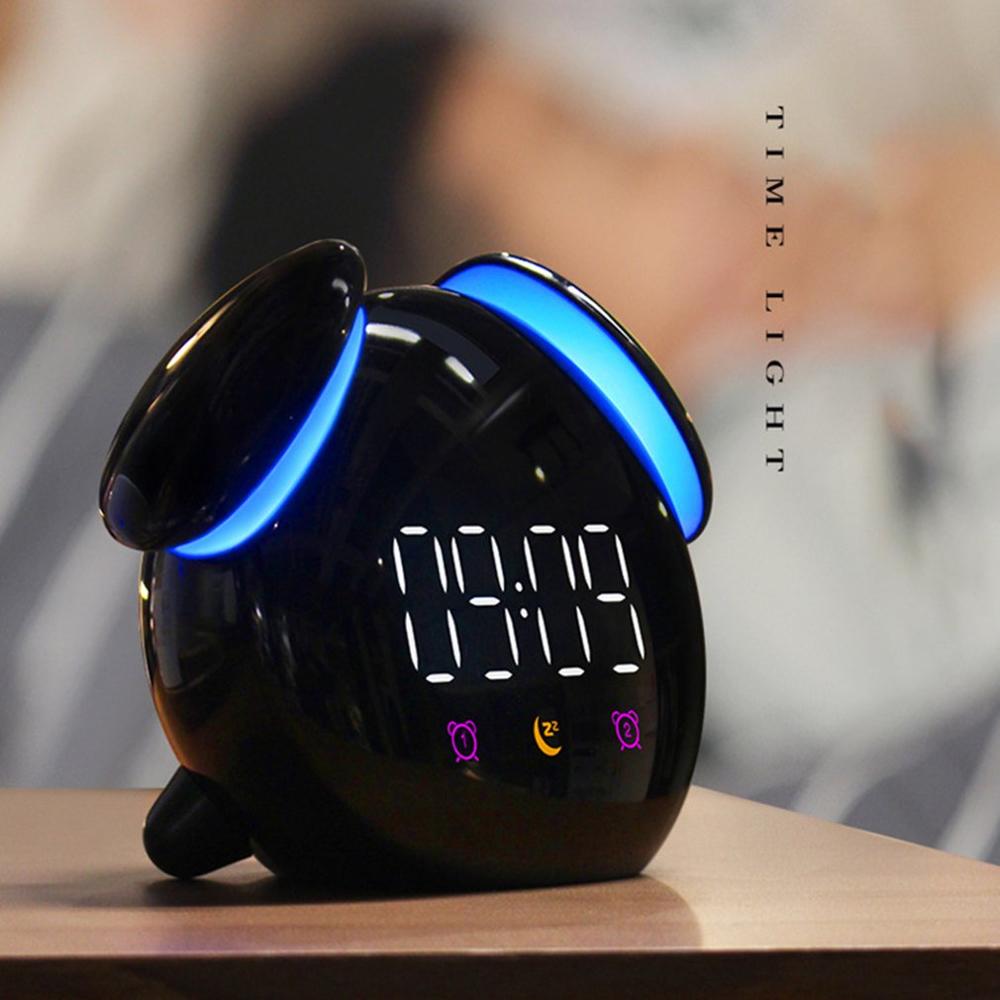 Lámpara de luz de pronóstico del tiempo, pequeño reloj despertador, inducción inteligente, lámpara de setas coloridas, reloj despertador divertido, reloj Digital Led