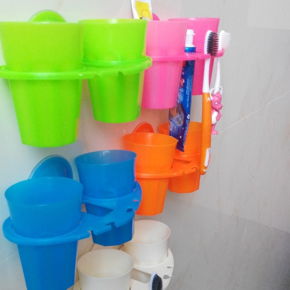 suction cup toothbrush holder suction cup mouth cup couple brushing teeth cup bathroom wash set couple teeth rack
