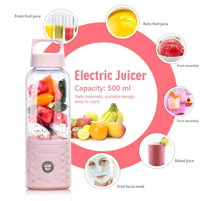 HobbyLane 500 ML Draagbare USB Elektrische Fruit Juicer Handheld Ourdoor Wandelen Water Fruit Roeren Oplaadbare Mini Sap Cup