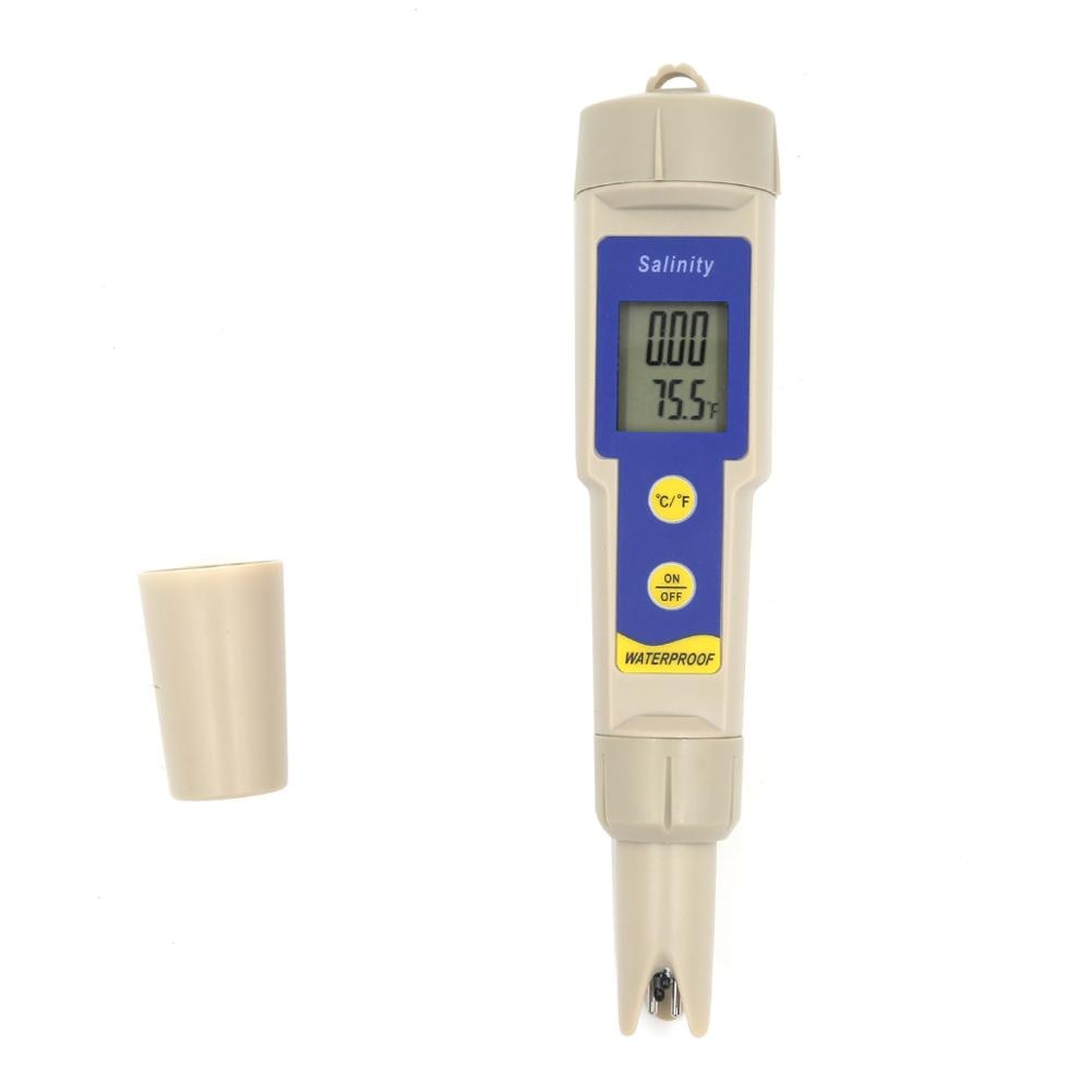 Digital Salinity/Temp Meter Salinity tester Salinometer for Aquarium Saltwater Food Salt Salty Brine Meter Hydrometer 40% off