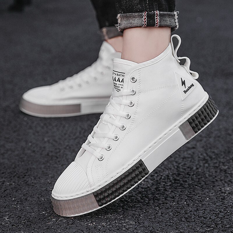 Merkki lenkkarit miesten korkeat vapaa-ajan kengät miehille tennarit trendi valoisat unisex kengät miesten trendi flats kengät zapatillas hombre