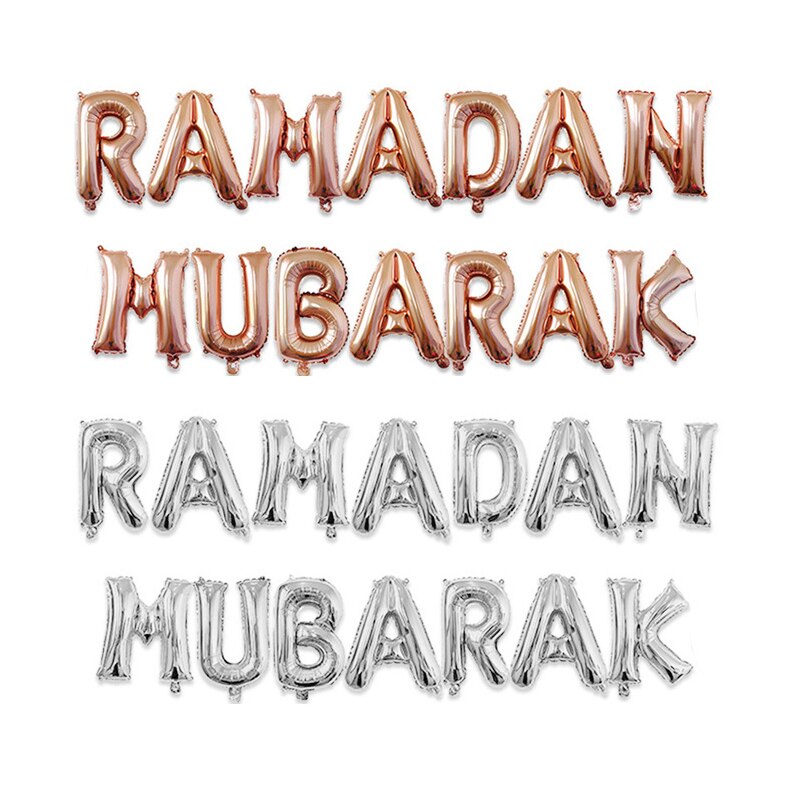 Ramadan Mubarak Ballon 16 Inch Moslim Ramadan Mubarak Decoratie En Opstelling Brief Aluminium Folie Ballon