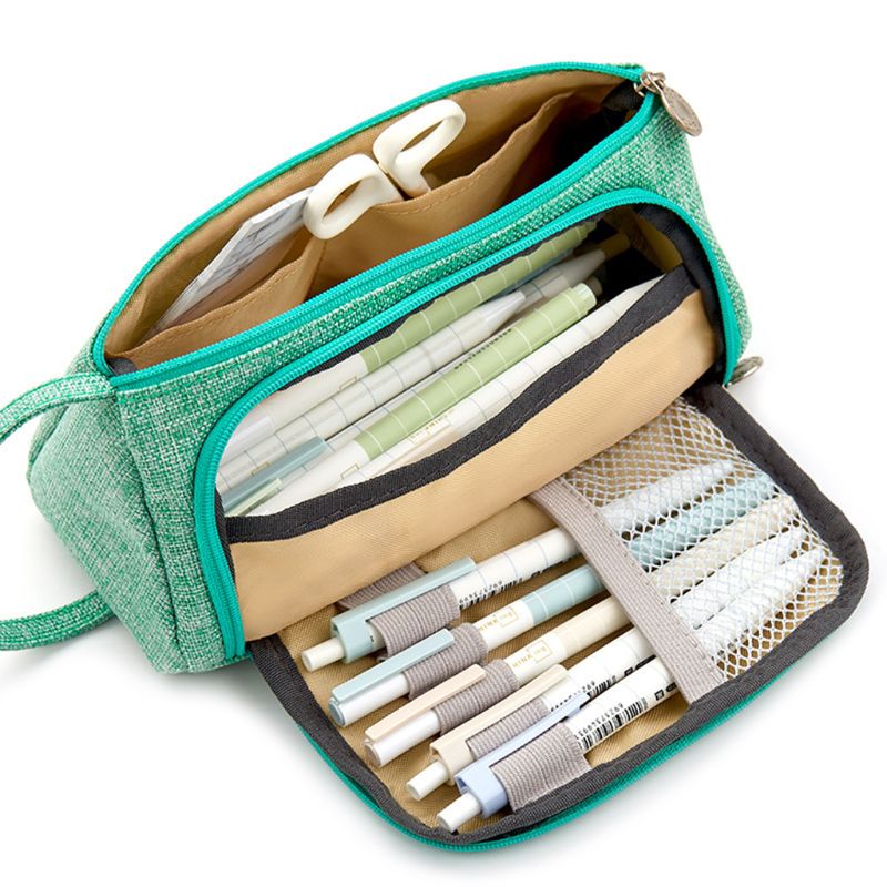 Big Kawaii Pencil Case Large Capacity Pencilcase School Supplies Stationery: GN