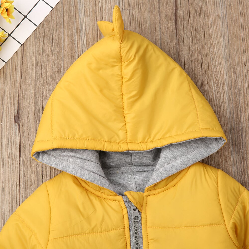Peuter Baby Meisje Jongen Hoodies Uitloper Jas 3D Dinosaurus Winter Warme Jassen Kids Meisjes Rits Jas Warm Hooded Lange Mouwen jas