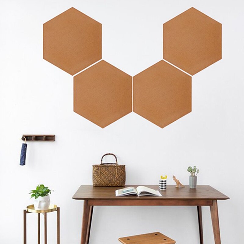 7pcs/pack Photo Frame Soft Cork Board Decoration DIY Pictures Home Decoration For Photo Soft Board Hexagonal