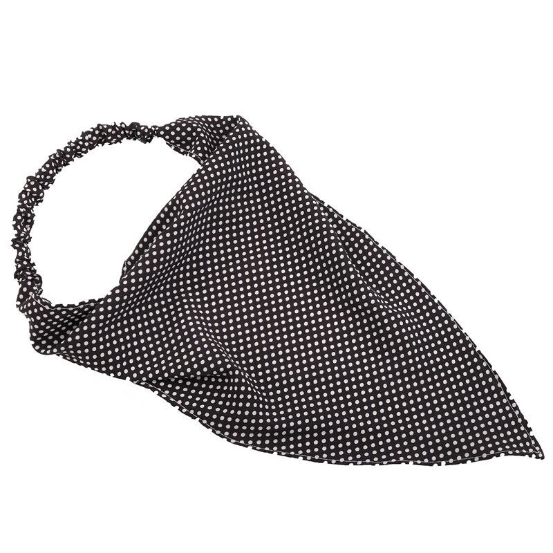 Sciarpe a forma di triangolo alla moda fasce elastiche a punto con Clip moda donna bandane testa avvolgente fascia per la testa accessori per fazzoletti: Black