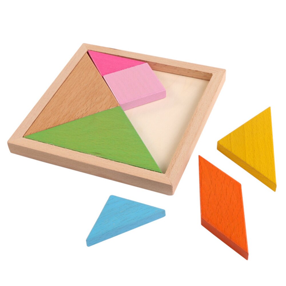 14.5*14.5Cm Houten Puzzel Speelgoed Kinderen Early Educatief 3D Puzzel Tekentafel Leren Houten Speelgoed J74