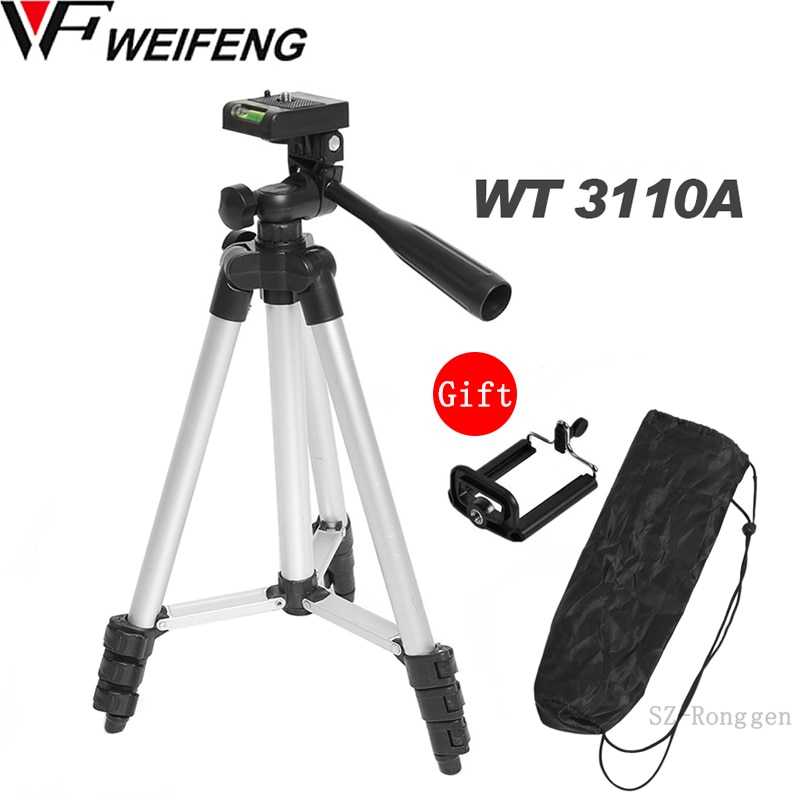 Statief Met 3-Way HeadTripod voor Nikon D7100 D90 D3100 DSLR Sony NEX-5N A7S Canon 650D 70D 600D WT-3110A