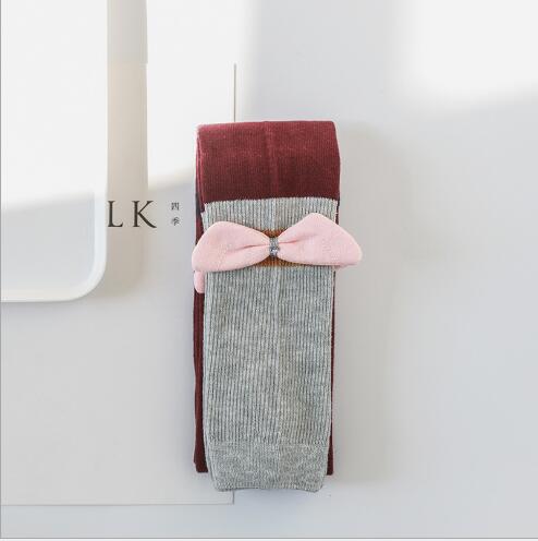 Spring and summer pair of needle children's nine-point pants with bow wings girls leggings: 3 / 1 to 3 year