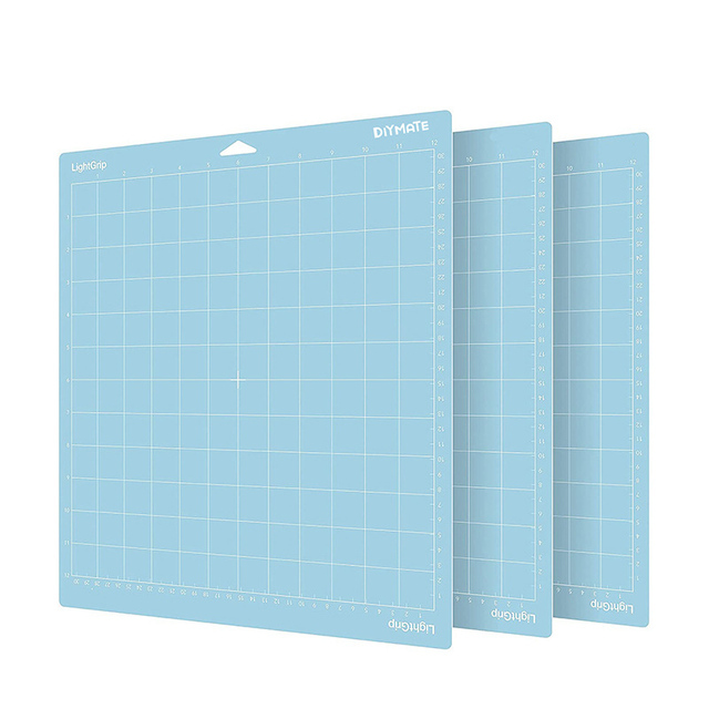 2022 3pcs/lot Mixed Color Engraving Machine Base Plate Cutting Mat For Cricut/cameo 4 With Adhesive Pvc Cutting Mats: Lightgrip