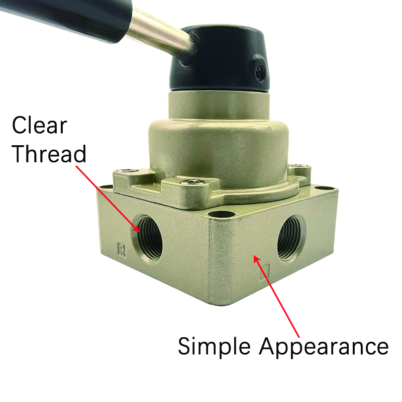 Manuel ventil/manuel kontakt/manuel retningsventil/manuel styringsluftventil hv -02 hv-03 hv-04 trevejs firevejsventil