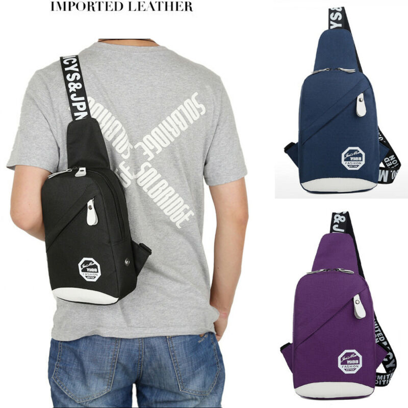 Heren schoudertas met usb-oplaadfunctie borsttas crossbody schoudertas messenger