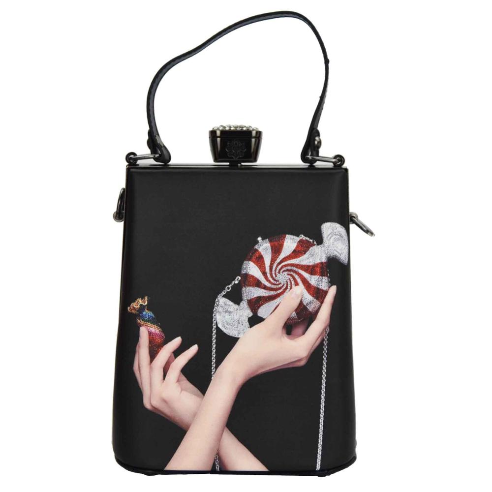 dibujos animados personajes cara pintura bolso PU mujeres embragues bolsas bolsos señora bandolera bolso noche embrague monedero