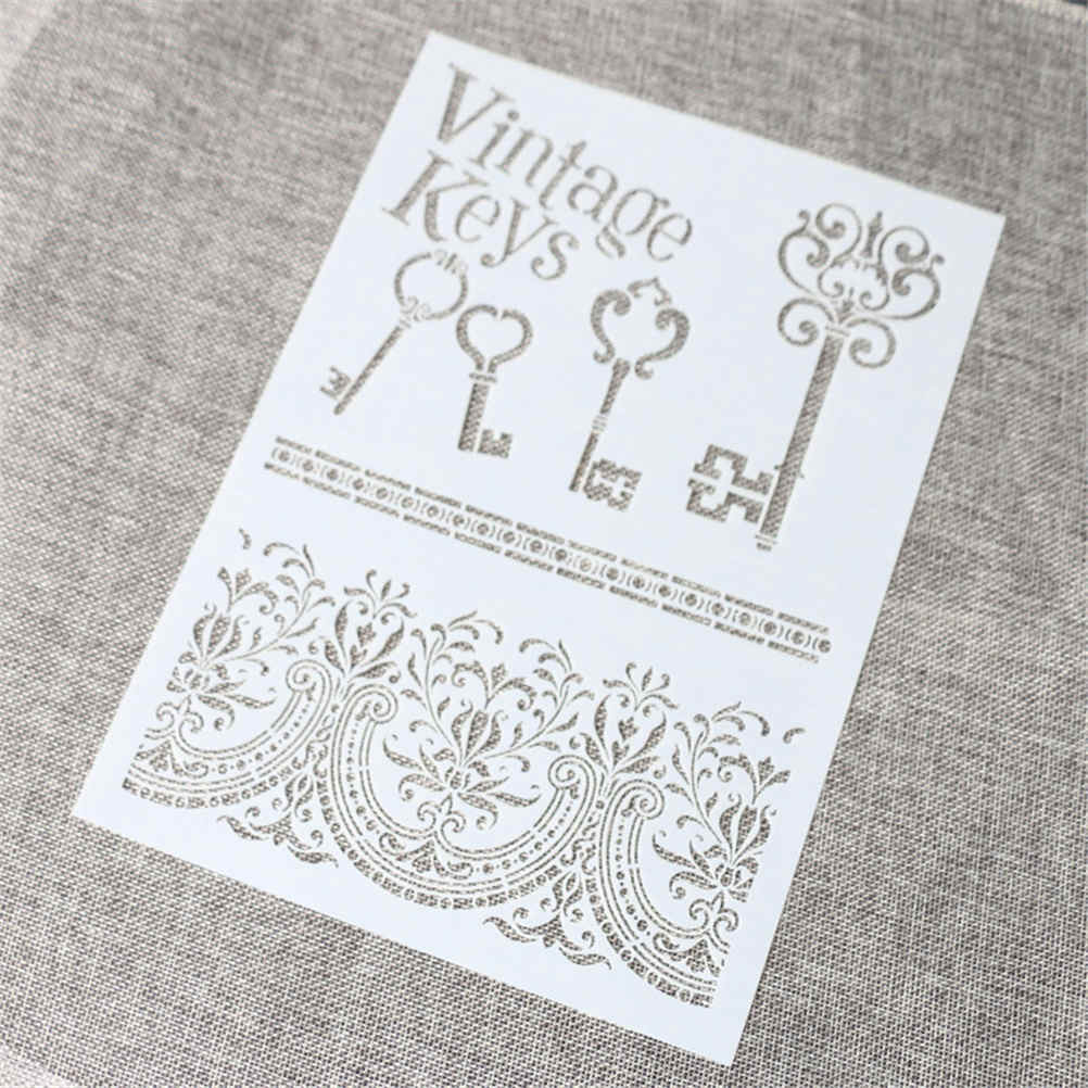 Vintage dentelle cadre clés artisanat superposition pochoirs pour murs peinture Scrapbooking estampage timbre Album décoratif gaufrage !
