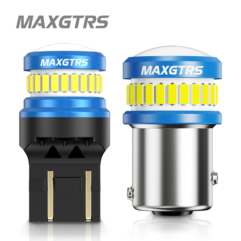 2x LED T20 1157 BAY15D P21/5W LED 7443 SRCK W21/5W 4014 LED Bulsb luces de coche señal de giro freno lámpara trasera de marcha atrás Auto 1200LM 12V