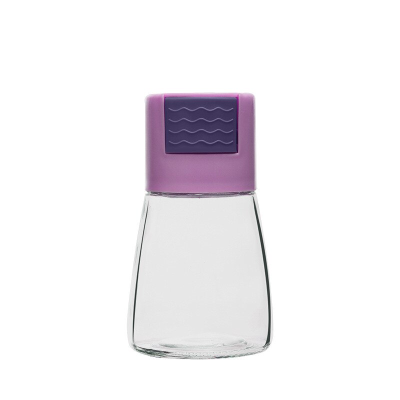 0.5g Metering Salt Shaker Push Sugar Bottle Spice Pepper Shaker Duster Salt Dispenser Seasoning Organizer Condiment Dispenser: Purple