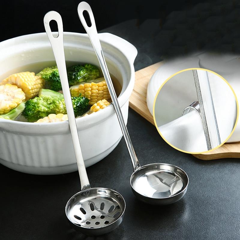 Stainless Steel Kitchen Ladle Slotted Ladle Spoon Soup Ladle For Home cocina Baking Cookware Gadgets Spoon
