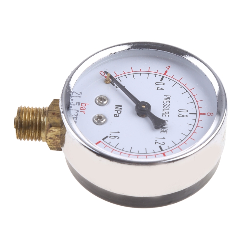 Horizontal/Vertical Pressure Gauge Diaphragm Type Gauge Air Compressor Gauge with Iron/Plastic Shell Gauge: Plastic case