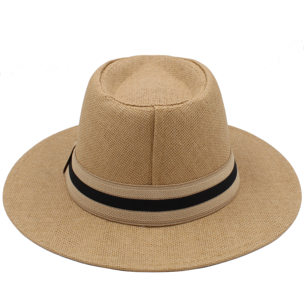 Miesten ja naisten olkihatut, kesäiset leveälieriset rusettipantahatut, fedora-aurinkohatut, trilby-lippikset, ulkokäyttöön, rantaan, matkakäyttöön, koko  us 7 , 1/4 uk, l