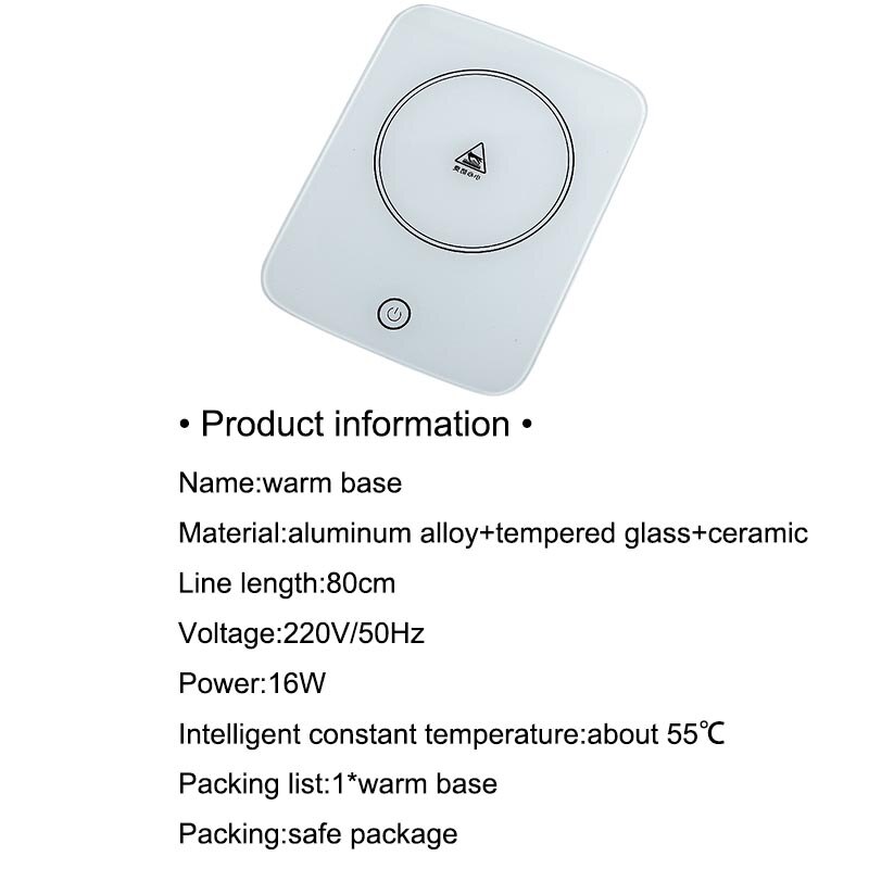 Théière en verre | Base chauffante multifonctionnelle, chauffage en verre, Thermostat intelligent tactile Portable, chauffe-café au lait, poêle à thé de bureau