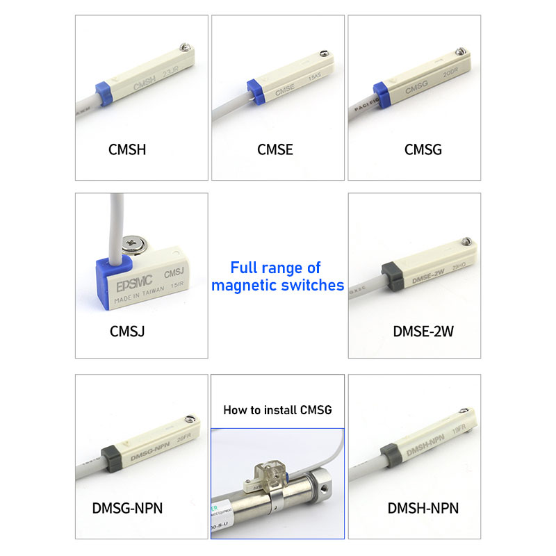 Air Pneumatic Cylinder CS1-J Magnetic Reed Switch Sensor CS1-G CS1-M CS1-U CS1-F D-A93 D-Z73 D-A73 D-C73 switch solenoid valve