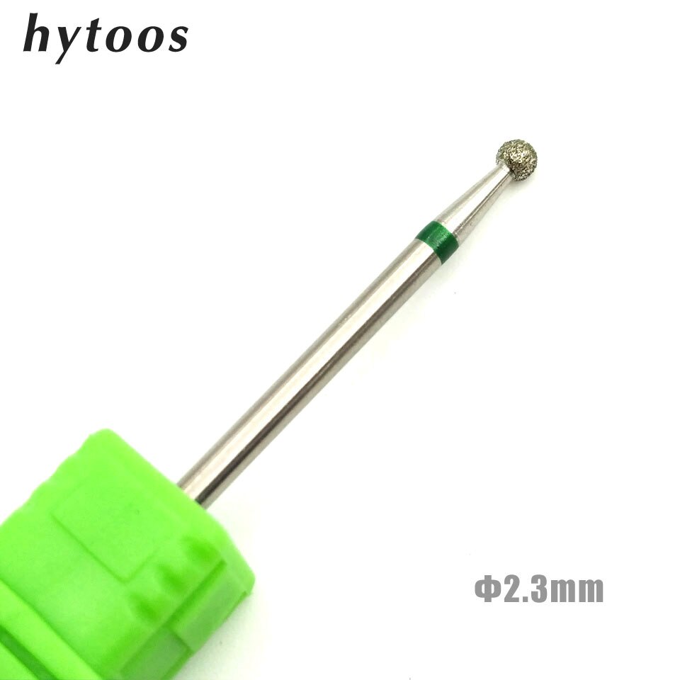 HYTOOS, 5,0mm, Bola de diamante, broca para uñas, fresa rotativa, limpieza de cutícula, cortadores para manicura, accesorios, herramientas de belleza para uñas, molinos: D023D