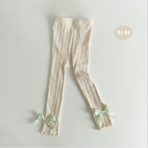 Mallas para niños de 2-8 años, , primavera , pantalones con lazo de dibujos animados, pantis para niñas: 3 / M
