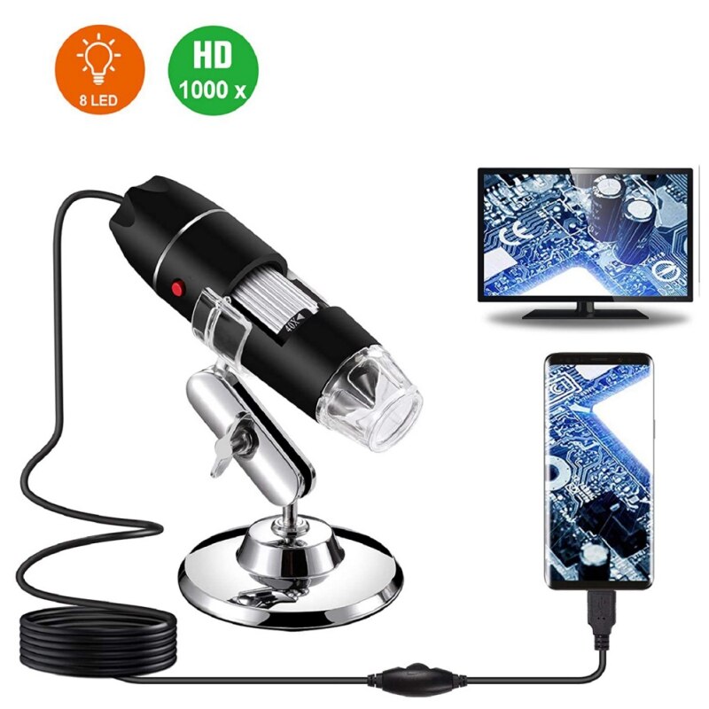 Microscoop Camera 50X Om 1000X Digitale Microscoop Met Metalen Stand Draagtas Compatibel Android Windows 7 8 10 Linux Mac