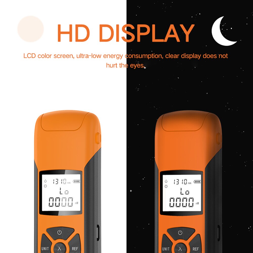 Portable Lightweight Optical Power Meter High Accurancy Rechargeable Optic Power Meter 7 Wavelengthes Optical Power Meter