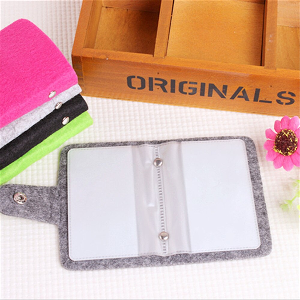 Button Credit Card Holder 24 Bits Card Case Business Card Holder Korea Organizer Solid Color Portable Office Men Women Wallets