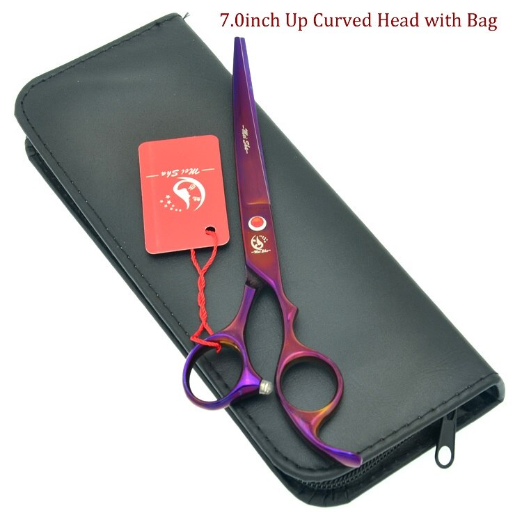 Meisha 7" Pet Scissors Set Dogs Grooming Cutting Shears Thinning Clippers Curved Tijeras with Forceps Puppy Beauty Tools HB0234: HB0114 with bag