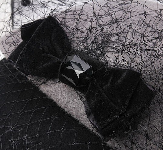 Dames fedora's wollen hoed dames engeland strik pet dames kanten stewardess petten dames baret wollen pet studenten vrijetijdshoeden b -8950