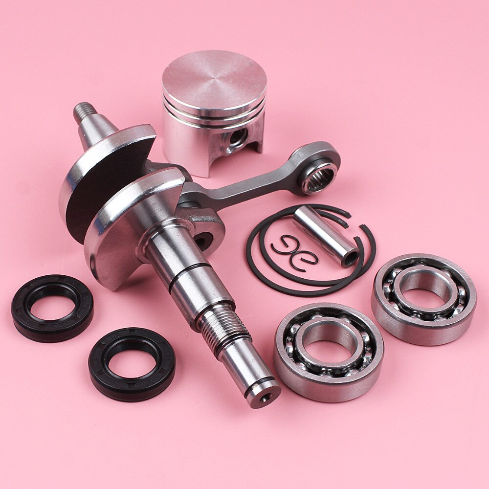 Crankshaft 37mm Piston 8mm Pin Ring Circlip Crank Bearing Oil Seal Kit For Stihl MS170 017 MS 170 Chainsaw Part