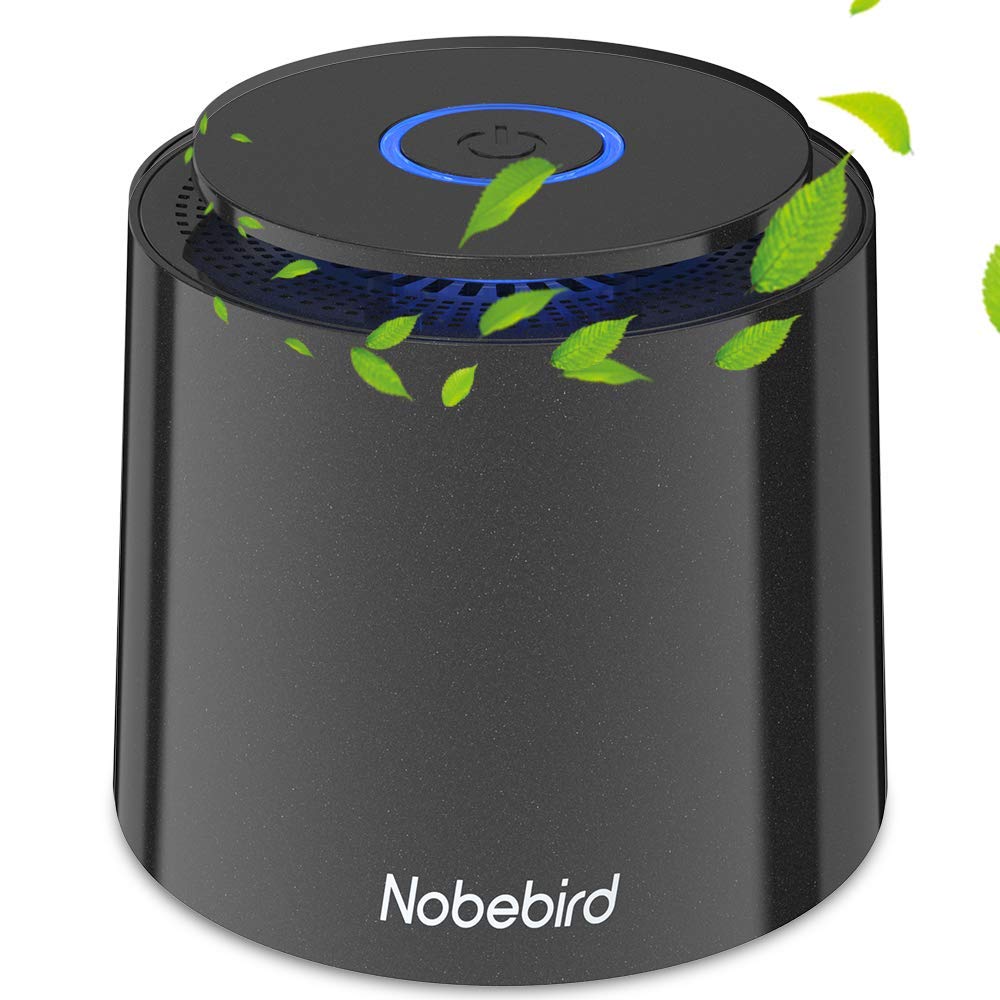 Nobebird Luftreiniger Für Haus HEPA Filter Kompakte Schreibtisch Reiniger Filterung Luft Reiniger Für Staub Raucher Pollen Haustier Hautschuppen: Schwarz