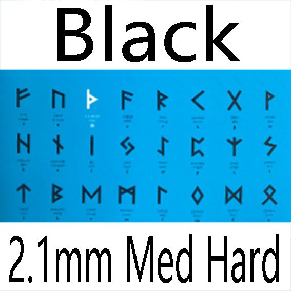 EAKENT Thurisaz Half Tacky Pips-In Table Tennis PingPong Rubber with Sponge 2.1mm: BLACK 2.1MM MED HARD