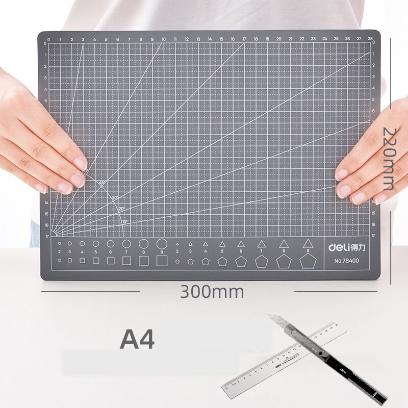 Cutting Pad A4 / A3 / A4 Cutting Board Can Be Repeated Engraving Pad Manual Painting Student Self-repairing Pvc Cutting Board: A4 Send 30cm ruler