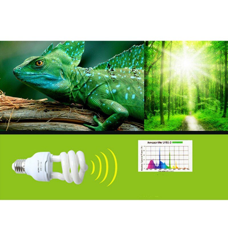 White Light Fluorescent Bulb 5.0 10.0 UVB 13W Reptile Light Bulb UV Glow Lamp Energy Saving Lamp Spiral Tube Bulb Home