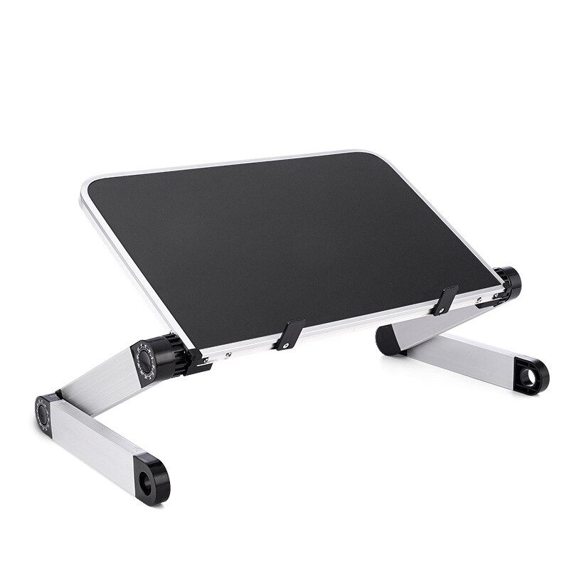 Tragbarer klapptisch aus aluminiumlegierung, betttischständer, ergonomische notebook-laptop-computerhalterung für 11-17- zoll-notebook-pc: Schwarz